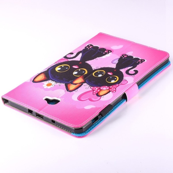 Samsung Galaxy Tab A 10.1 (2016) læder-etui - To søde katte Pink