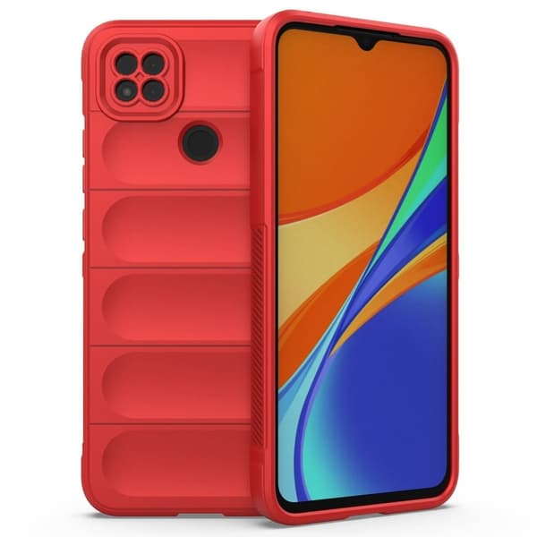 Deksel med mykt grep for Xiaomi Redmi 9C - Rød Red