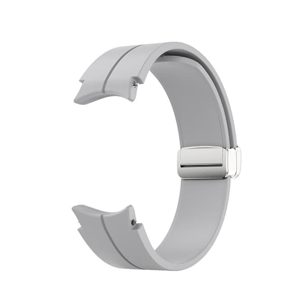 Samsung Galaxy Watch 5 / 5 Pro / 4 / 3 silikoninen ranneke - Harmaa Silver grey