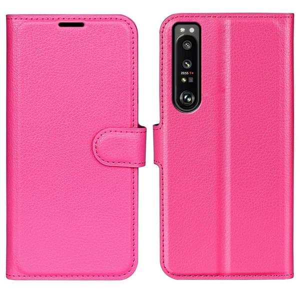 Classic Sony Xperia 1 IV flip etui - Rose Pink