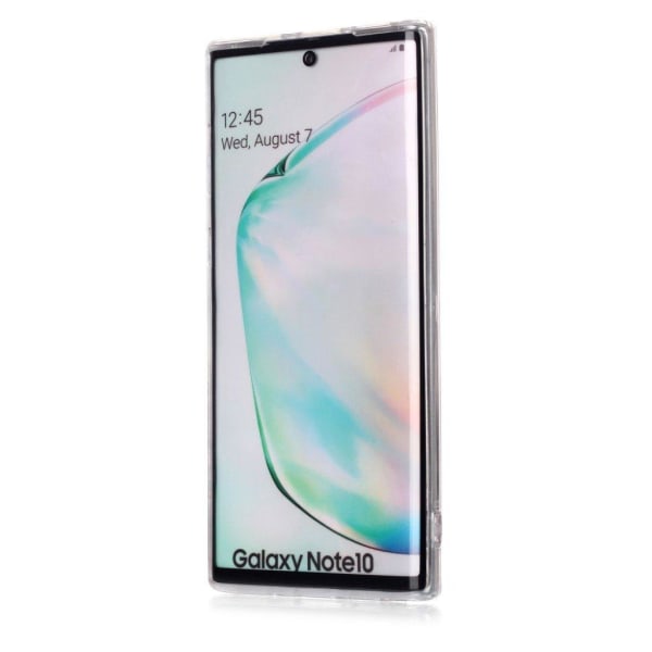 Marble Samsung Galaxy Note 10 kuoret - Valkoinen Marmori ja Glit Red