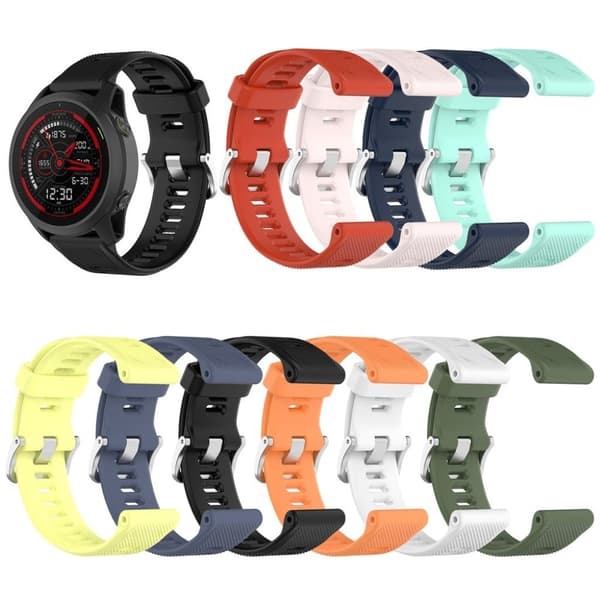 22 mm Universal klockarmband i silikon med twillstruktur - Vit Vit