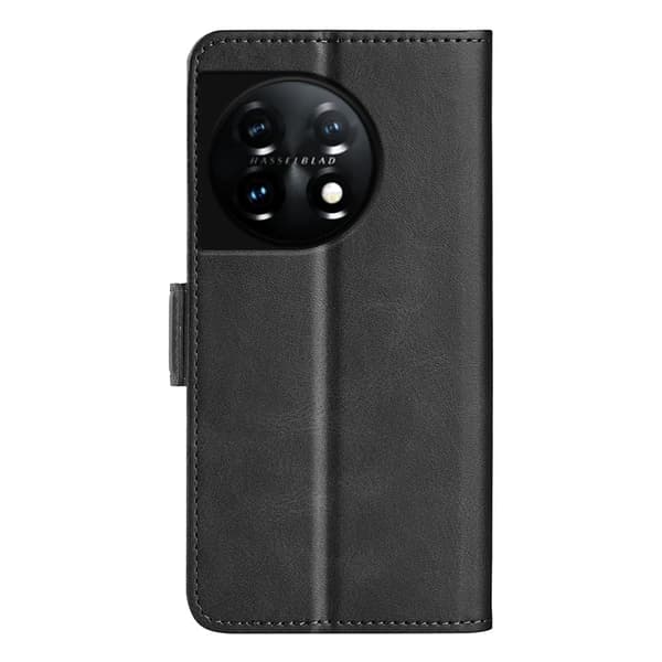 Plånboksfodral i Läder till OnePlus 11 - Svart Svart