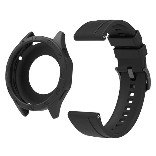 Huawei Watch GT 4 46mm silikonerem med urkasse - Sort Black