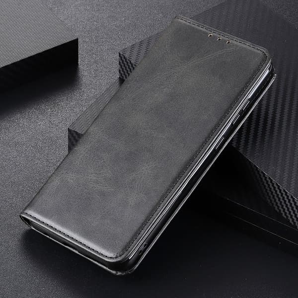 Flip Etui med Pung i Ekte Lær til Xiaomi Redmi Note 12 Pro Plus - Svart Black