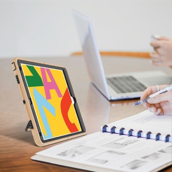 iPad 10.2 (2019) kraftig beskyttelse hybrid etui - Guld Gold