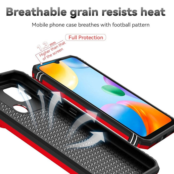 Bofink Combat Xiaomi Redmi 10C cover - Rød Red