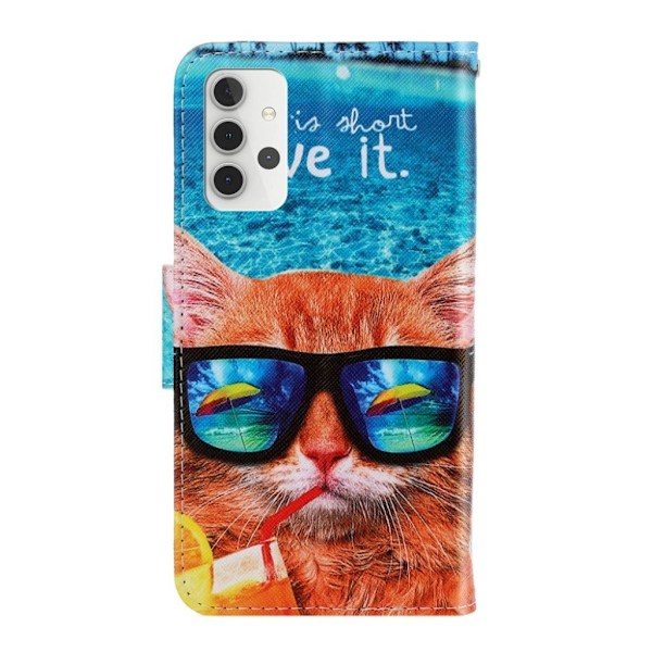 Wonderland Samsung Galaxy A32 flip etui - Kat Multicolor