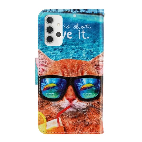 Wonderland Samsung Galaxy A32 Flippetui - Katt Multicolor