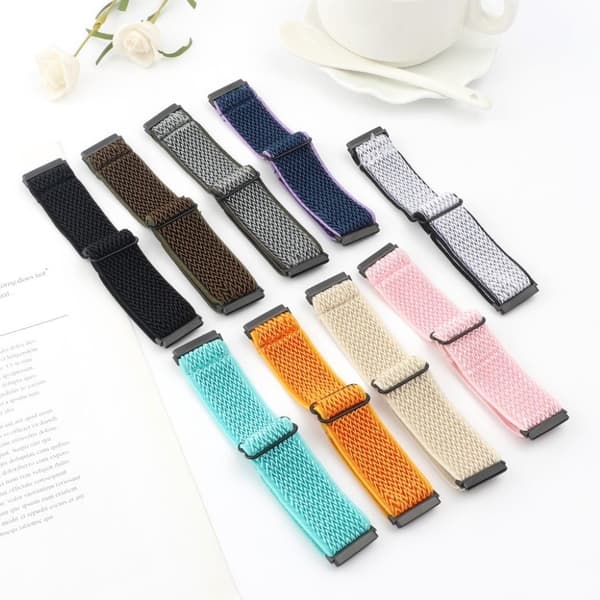 Fitbit Sense / Versa 3 nylon wave pattern watch strap - Orange Orange
