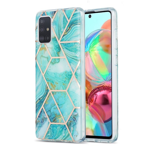 marmor Samsung Galaxy A71 etui - grøn Green