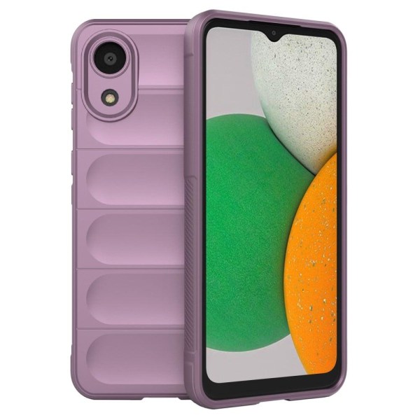 Mjukt greppformat Samsung Galaxy A03 Core skal - Lila Lila