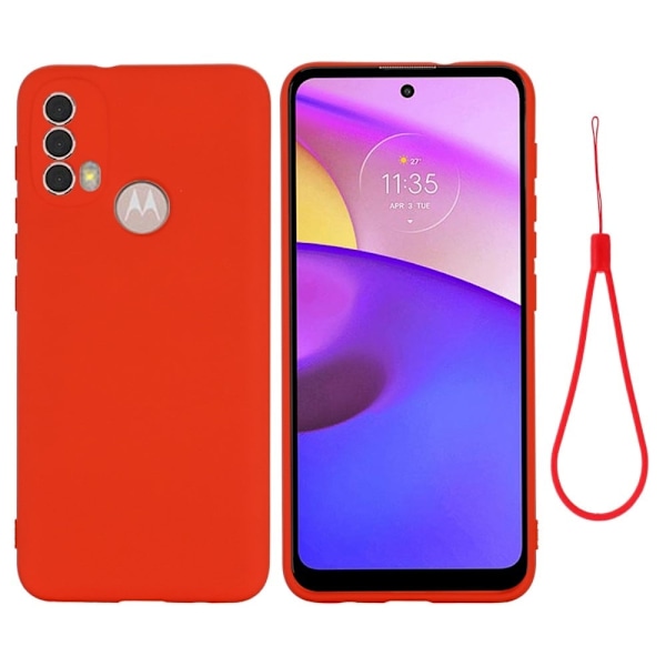 Matte Liquid Silikone Cover til Motorola Moto E30 / E40 / E20 - Rød Red