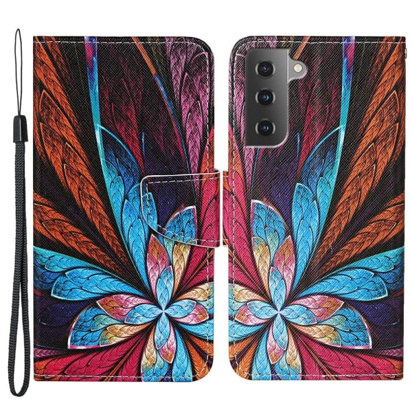 Wonderland Samsung Galaxy S22 Plus Flip Etui - Farverig Blomster Multicolor