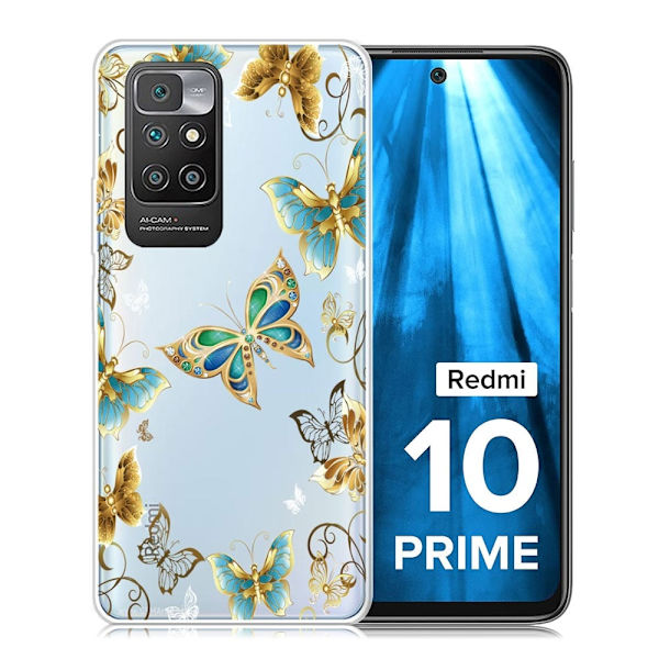 Marble Xiaomi Redmi 10 Prime / Redmi 10 Etui - Sommerfugl Multicolor