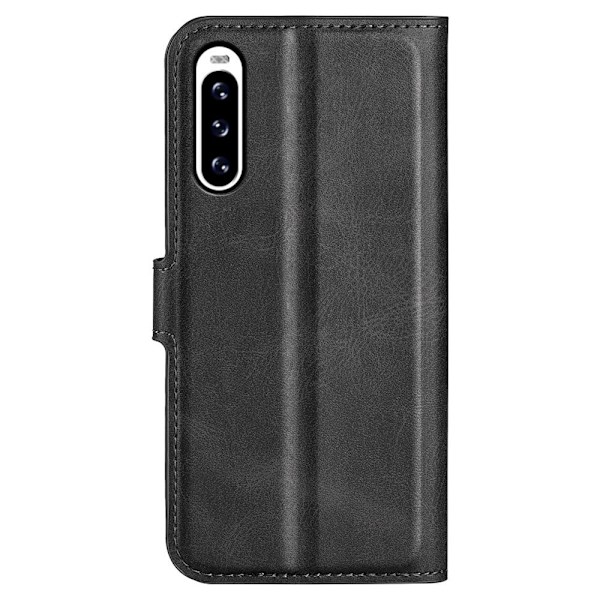 Læderetui med Pung til Sony Xperia 10 V - Sort Black