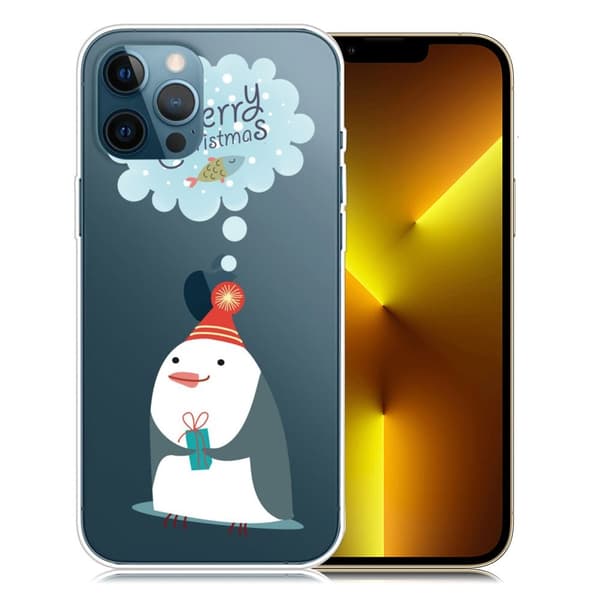 Julfodral till iPhone 13 Pro Max - Tänkande Snögubbe multifärg