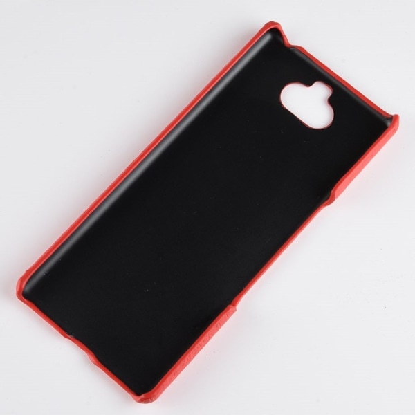 Sony Xperia 10 Plus krokotiilikuvioinen nahkakotelo - Punainen Red