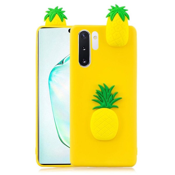 Cute 3D Samsung Galaxy Note 10 Plus skal - Gul Gul