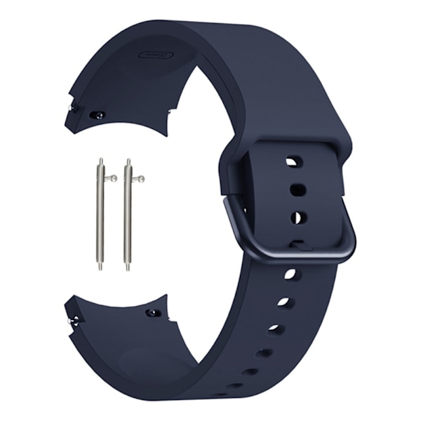 Klockarmband i enfärgad silikon för Samsung Galaxy Watch 4 - Midnattsblå Blå