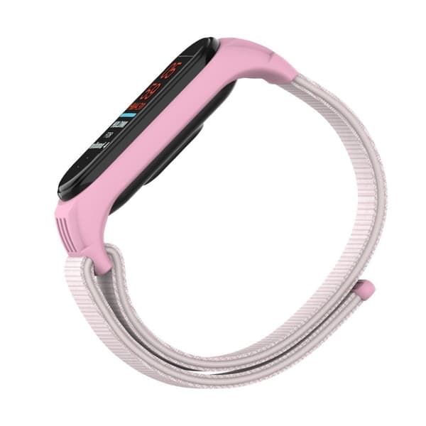 Xiaomi Mi Band 4 / 3 klockarmband i slitstark nylon - Rosa Rosa