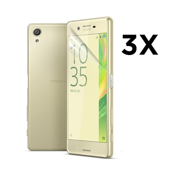 HD Clear LCD skærmbeskyttelsesfilm til Sony Xperia X - 3 stk. Transparent