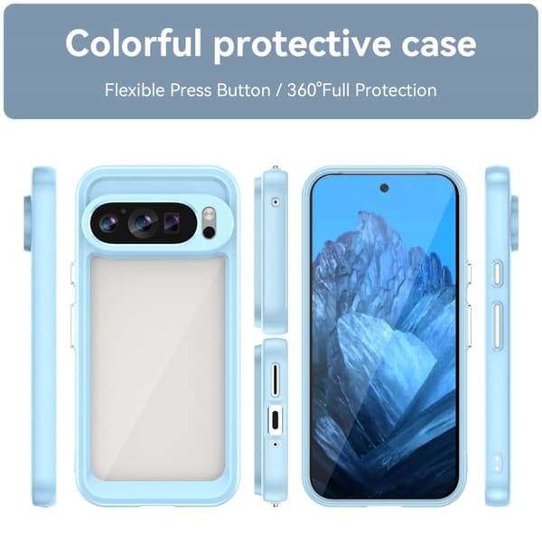 Google Pixel 9 smart akryl cover - Blå Blue