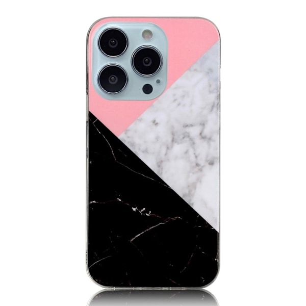 Marble design iPhone 14 Pro Max cover - Trefarvet Marmor Multicolor