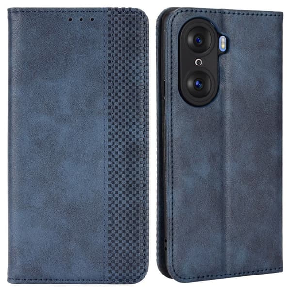 Bofink Vintage läder Honor 60 Pro fodral - Blå Blå