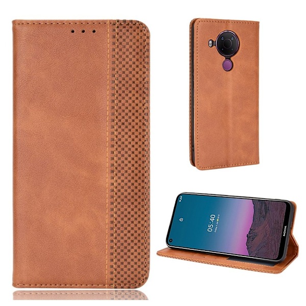 Alpha Nokia 5.4 Flip etui - Brun Brown