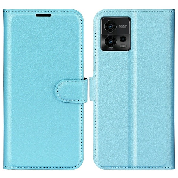 Klassisk Motorola Moto G72 Flip Etui - Blå Blue
