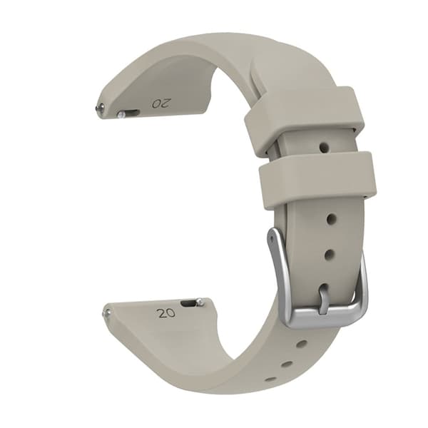 22mm universaali silikoninen kellohihna - Harmaa Silver grey