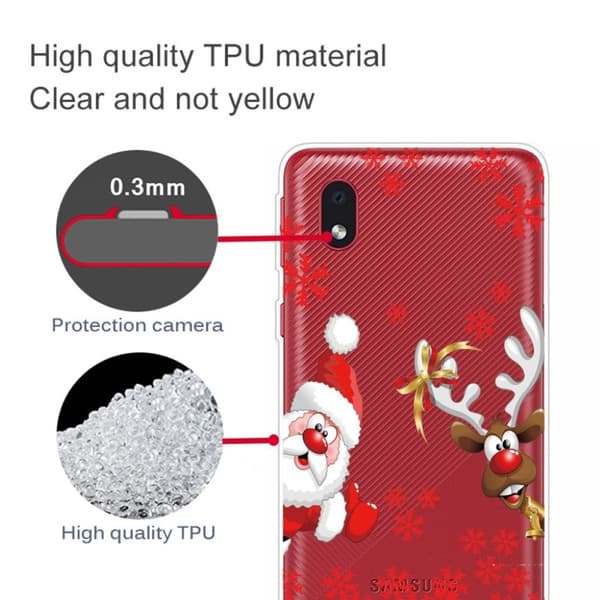 Samsung Galaxy A01 Core Case til jul - Julemanden Med Tommelfingeren Opad Red