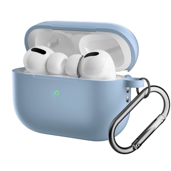 AirPods Pro 2 silikonikotelo karabiinilla - Vauvasininen Blue