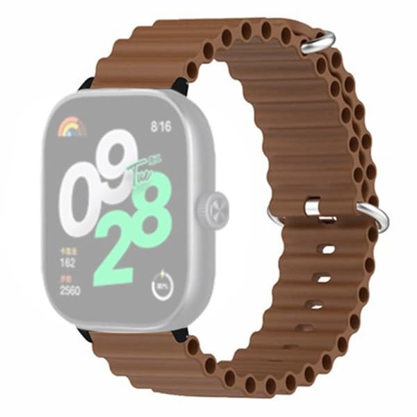 Xiaomi Redmi Watch 4 silikoni rannekellon rannehihna, jossa seosliitin - Ruskea Brown