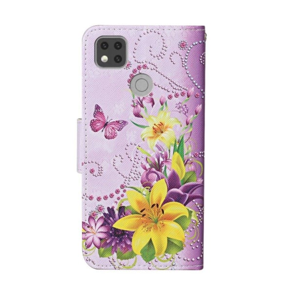 Wonderland Xiaomi Redmi 9C Flip etui - Gul blomst Multicolor