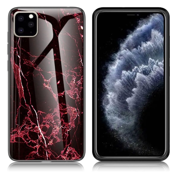 Fantasy Marmor iPhone 11 Pro skal - Röd Röd