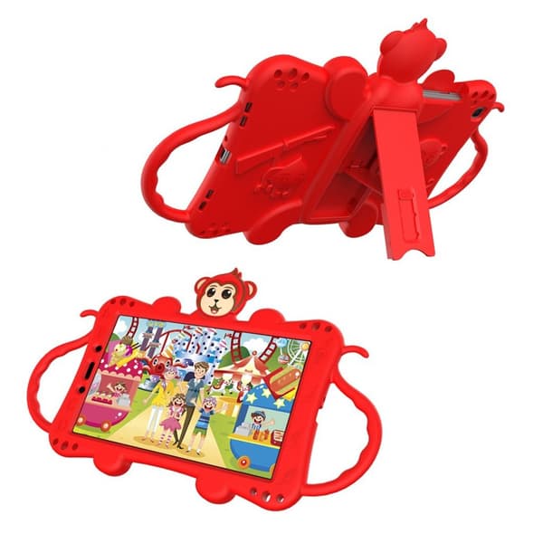 Monkey style silikone etui til Samsung Galaxy Tab A 8.0 (2019) - rød Red