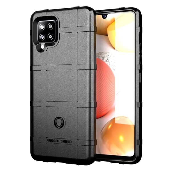 Rugged Shield Samsung Galaxy A42 5G kotelot - Musta Black