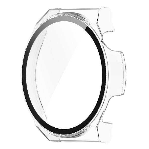 Huawei Watch GT 3 Pro 46mm cover with tempered glass screen protector - Transparent White Transparent