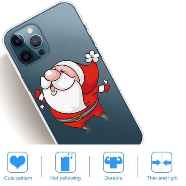 Juleveske til iPhone 14 Pro - Lykkelig Julenisse Red
