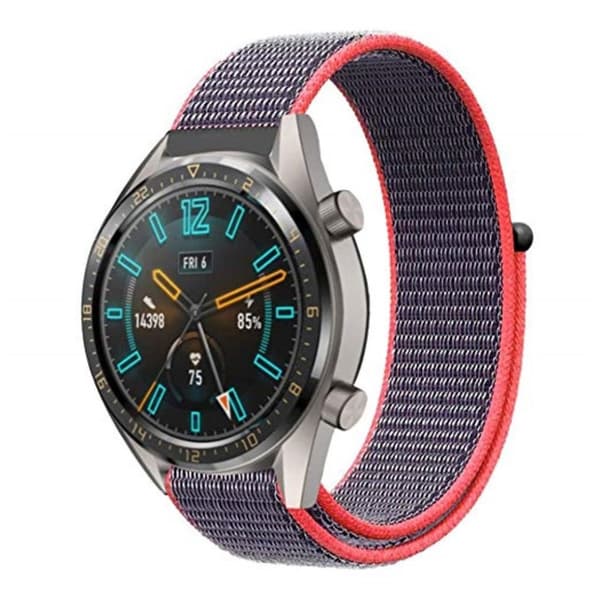 Huawei Watch GT / Watch 2 Pro / Watch Magic 22mm nylon urrem - rød Red