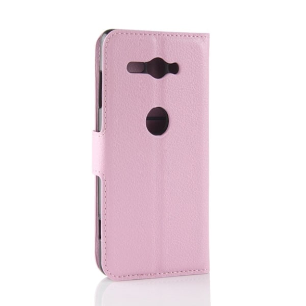 Sony Xperia XZ2 Compact litchi tekstur PU læder flip etui - Pink Pink