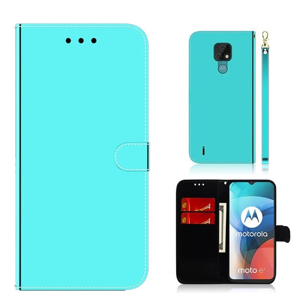 Mirror Motorola Moto E7 flip case - Syaani Green