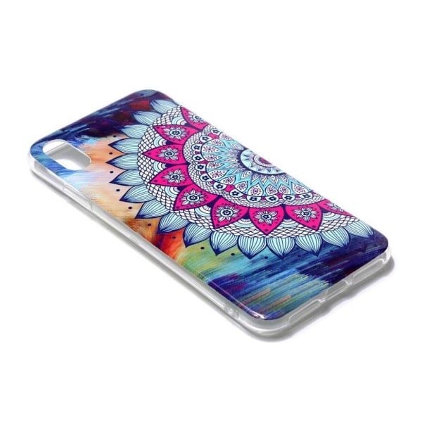 iPhone Xs Max noctilucent shell case - Blomstermønster Multicolor