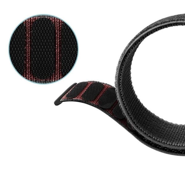 Fitbit Charge 3 erstatnings urrem i nylon med velkro lukning - Sort Black