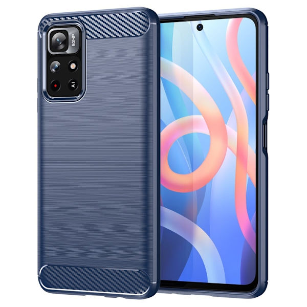 Carbon Flex Etui Xiaomi Redmi Note 11T 5G / M4 Pro 5g - Blå Blue