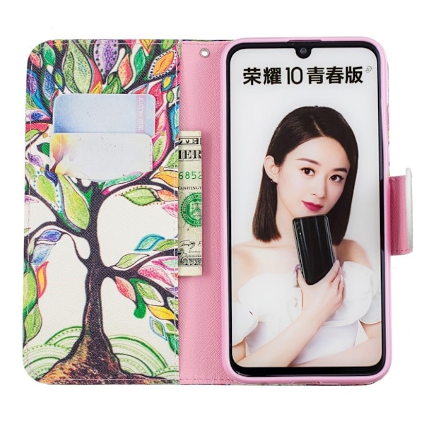 Wonderland Huawei P Smart 2019 Etui - Farvet Træ Multicolor