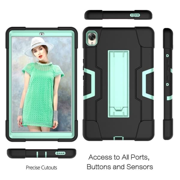 Huawei MediaPad M6 8.4 cool holdbar silikone etui - Sort / Cyan Black