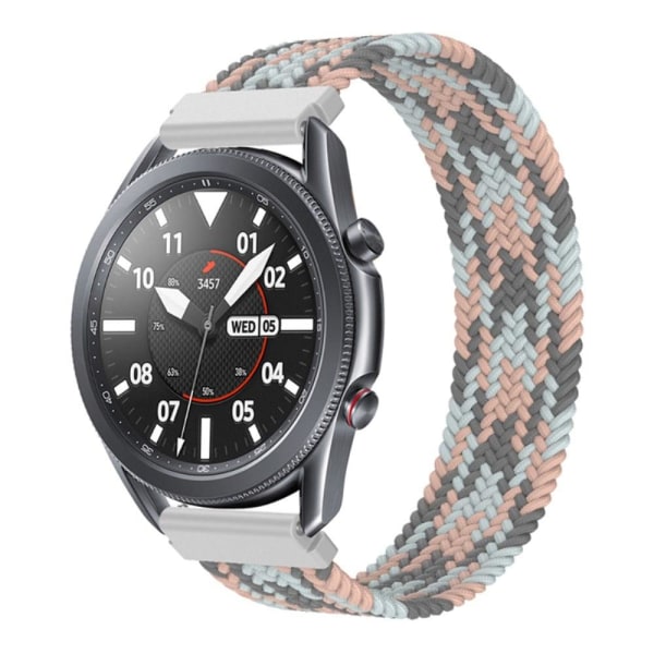 Samsung Galaxy Watch 3 (45mm) elastic nylon watch strap - Pink / Multicolor